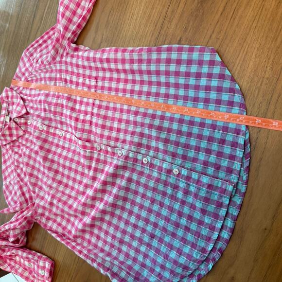 Pilcro Deb Gingham Button Shirt Size S Cotton Long Sleeve - Picture 8 of 11